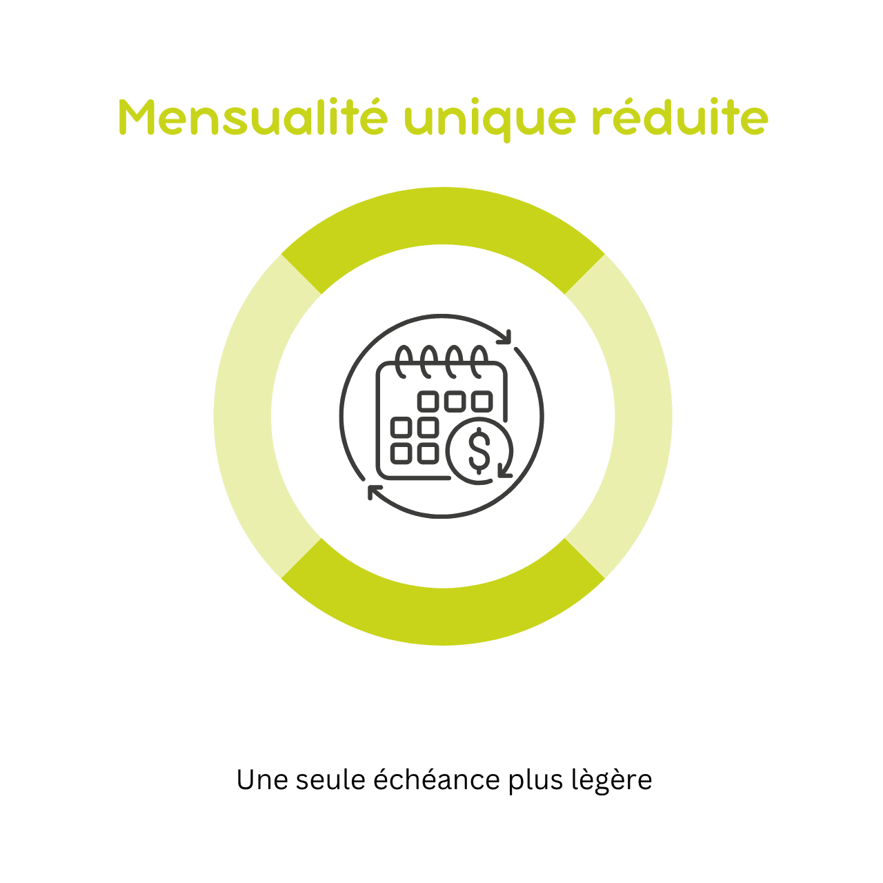 Mensualité unique réduite