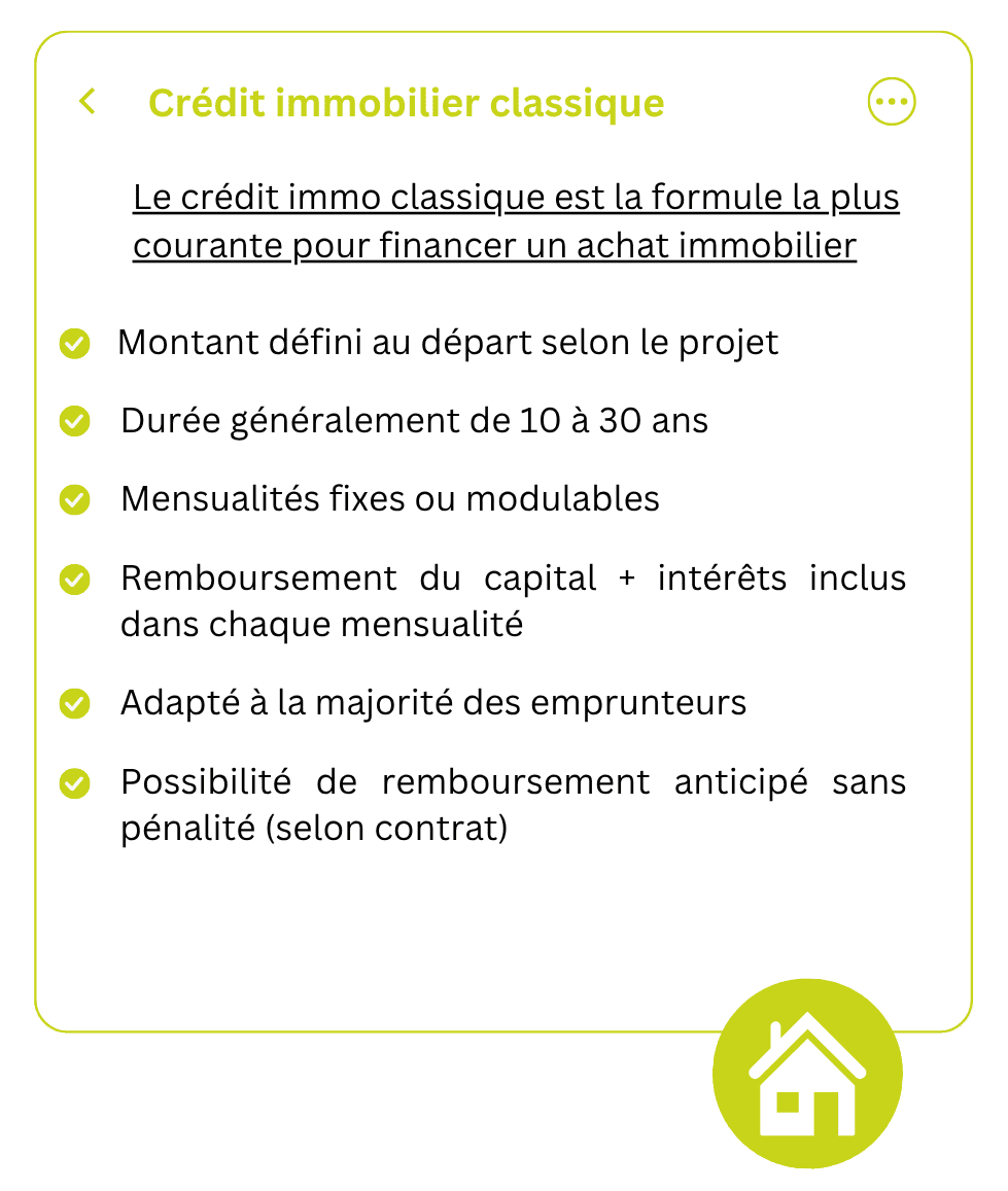 Crédit immobilier classique