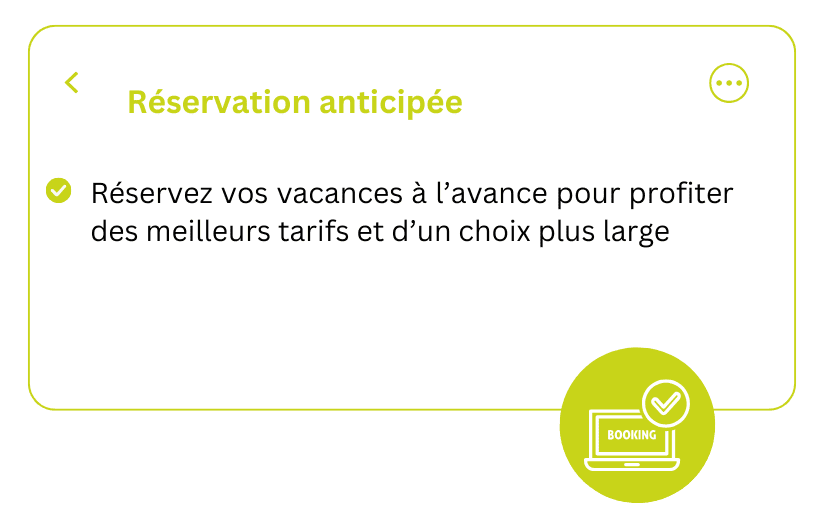 Réservation anticipée
