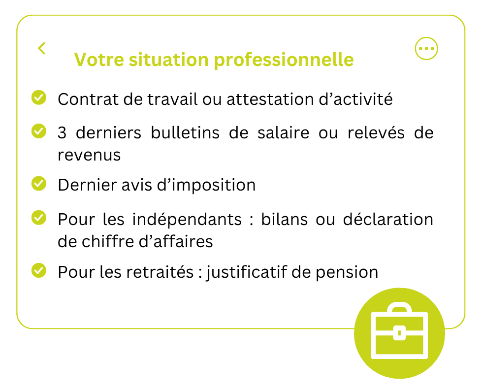 Votre situation professionnelle