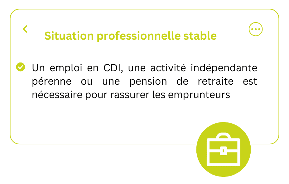 Situation professionnelle stable