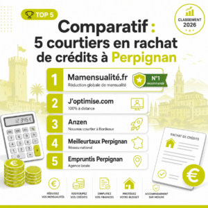5 courtiers en rachat de crédits à Perpignan
